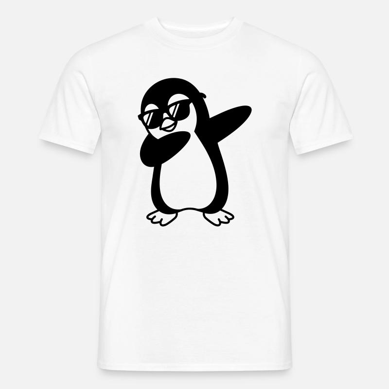 Pinguin Dab - Männer T-Shirt - Weiß