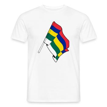 Terschelling Flag – Island Pride - Men's T-Shirt - white - Front - AI Model Male 178 dark (178cm)