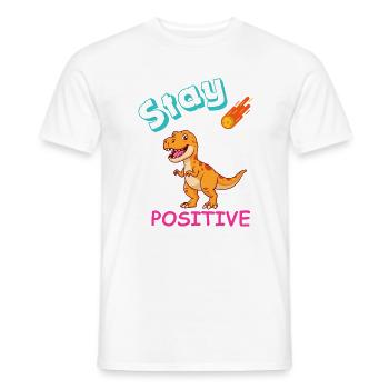 Sternenpositiver Dino-Meteor - Männer T-Shirt - Weiß - Vorne - AI Model Male 178 dark (178cm)