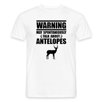 Antelope Humor Saying - Men's T-Shirt - white - Front - AI Model Male 178 dark (178cm)