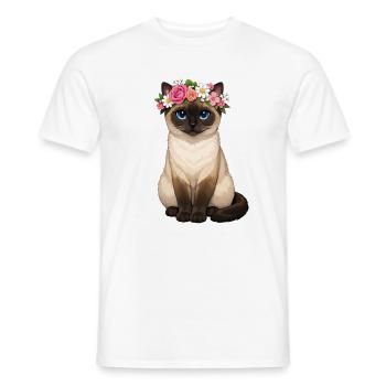 Siamkatze - Männer T-Shirt - Weiß - Vorne - AI Model Male 178 dark (178cm)