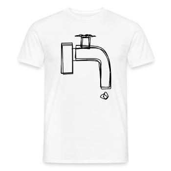 Zapfhahn handgezeichnet - Männer T-Shirt - Weiß - Vorne - AI Model Male 178 dark (178cm)