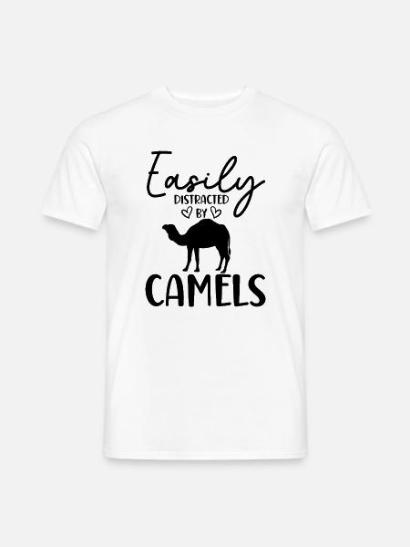 Kamel Ablenkung Humor - Männer T-Shirt - Weiß
