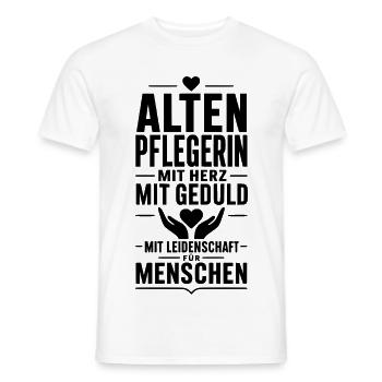 Altenpflegerin mit Herz - Männer T-Shirt - Weiß - Vorne - AI Model Male 178 dark (178cm)
