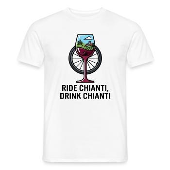 Reiten Sie Chianti Trinken Chianti Radfahren Weinkunst - Männer T-Shirt - Weiß - Vorne - AI Model Male 178 dark (178cm)
