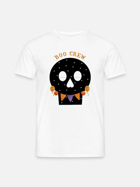 Starry Skull Boo Crew Halloween - Männer T-Shirt - Weiß