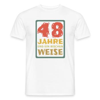 Weisheit 48 - Männer T-Shirt - Weiß - Vorne - AI Model Male 178 dark (178cm)