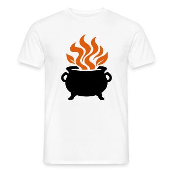 Hexenkessel Zaubertrank Logo - Männer T-Shirt - Weiß - Vorne - AI Model Male 178 dark (178cm)