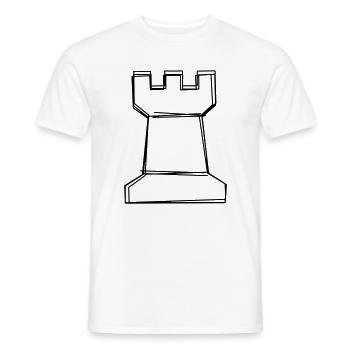 Schachturm handgezeichnet - Männer T-Shirt - Weiß - Vorne - AI Model Male 178 dark (178cm)