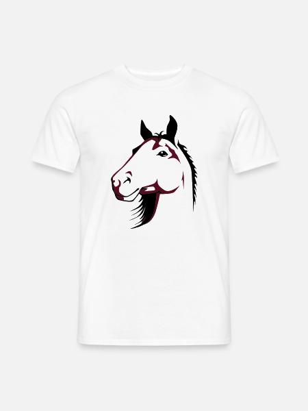 Pferd - Männer T-Shirt - Weiß