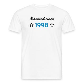 1998 - Birthday Wedding - Marriage - Love - Wife - Men's T-Shirt - white - Front - AI Model Male 178 dark (178cm)