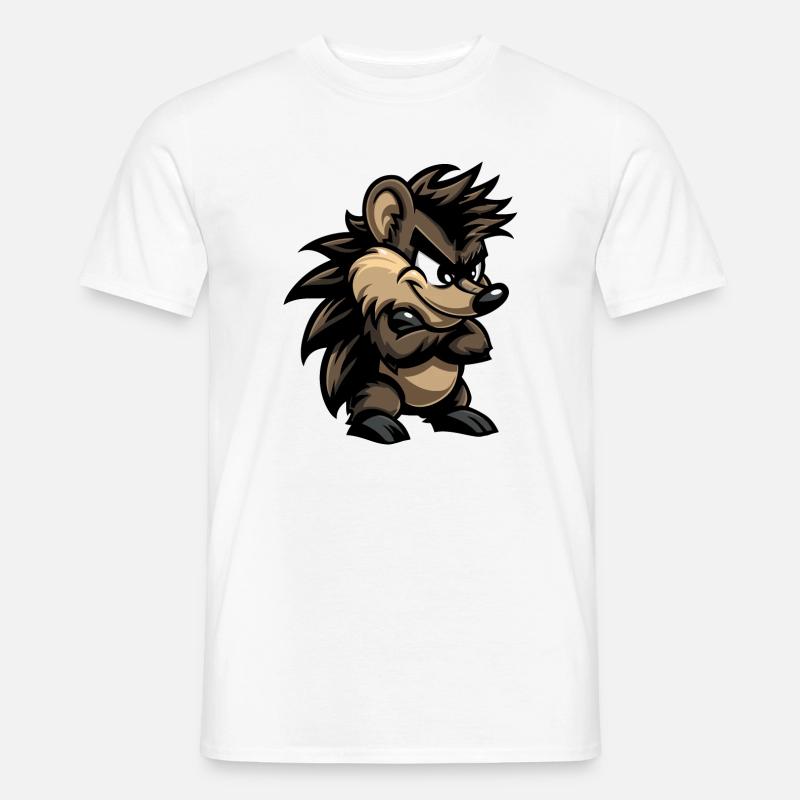 Igel Comic - Männer T-Shirt - Weiß