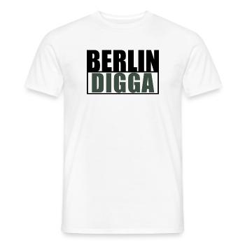 Berlin Digga Freshes Design deiner Lieblingsstadt - Männer T-Shirt - Weiß - Vorne - AI Model Male 178 dark (178cm)