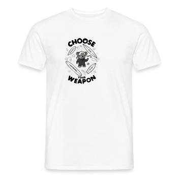 Choose Your Weapon Surfboards | White - Men's T-Shirt - white - Front - AI Model Male 178 dark (178cm)