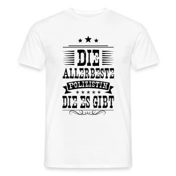 Allerbeste Polizistin - Männer T-Shirt - Weiß - Vorne - AI Model Male 178 dark (178cm)