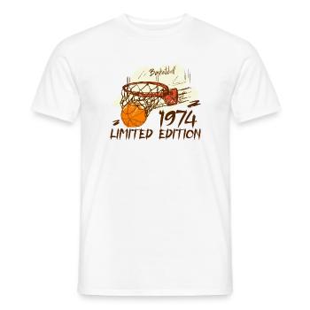 1974 Limited Edition Basketball Anniversary 1974 - Men's T-Shirt - white - Front - AI Model Male 178 dark (178cm)