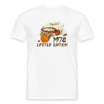 1978 Limited Edition Basketball Anniversary 1978 - Men's T-Shirt - white - Front - AI Model Male 178 dark (178cm)