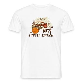 1971 Édition Limitée Basket-ball Anniversaire 1971 - T-shirt homme - blanc - Devant - AI Model Male 178 dark (178cm)