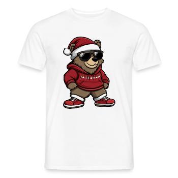 Noël de l’ours Noël - T-shirt homme - blanc - Devant - AI Model Male 178 dark (178cm)