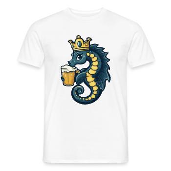 Seahorse Beer Funny - Men's T-Shirt - white - Front - AI Model Male 178 dark (178cm)