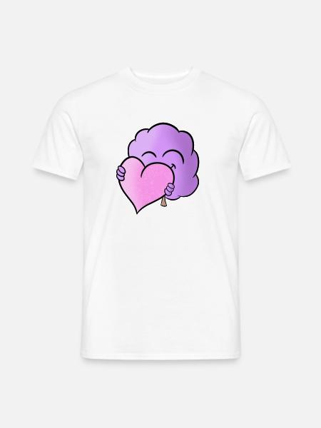 ZuckerwatteM - Logo - Männer T-Shirt - Weiß