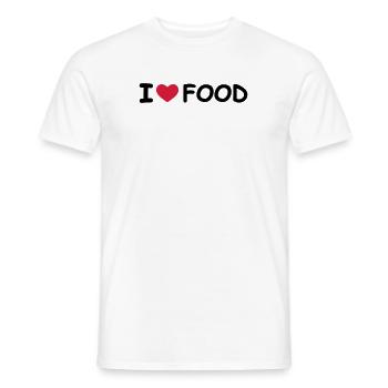 I Love Food - Männer T-Shirt - Weiß - Vorne - AI Model Male 178 dark (178cm)