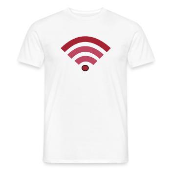 wifi 12906671 - Men's T-Shirt - white - Front - AI Model Male 178 dark (178cm)