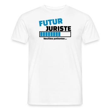 futur juriste - T-shirt homme - blanc - Devant - AI Model Male 178 dark (178cm)