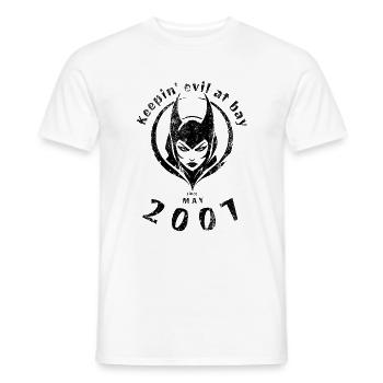 18. Geburtstag Tenir le mal à distance depuis 05/2007 - T-shirt homme - blanc - Devant - AI Model Male 178 dark (178cm)