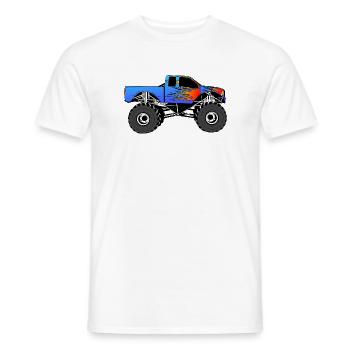 Camion monstre - T-shirt homme - blanc - Devant - AI Model Male 178 dark (178cm)