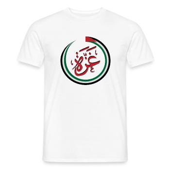 Gaza - Men's T-Shirt - white - Front - AI Model Male 178 dark (178cm)
