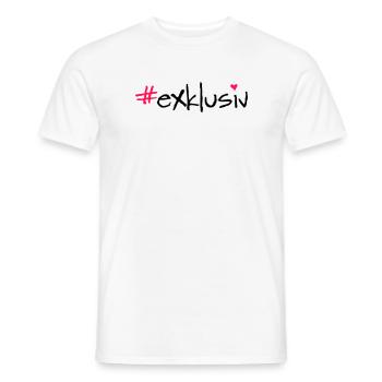 #exklusiv - Männer T-Shirt - Weiß - Vorne - AI Model Male 178 dark (178cm)