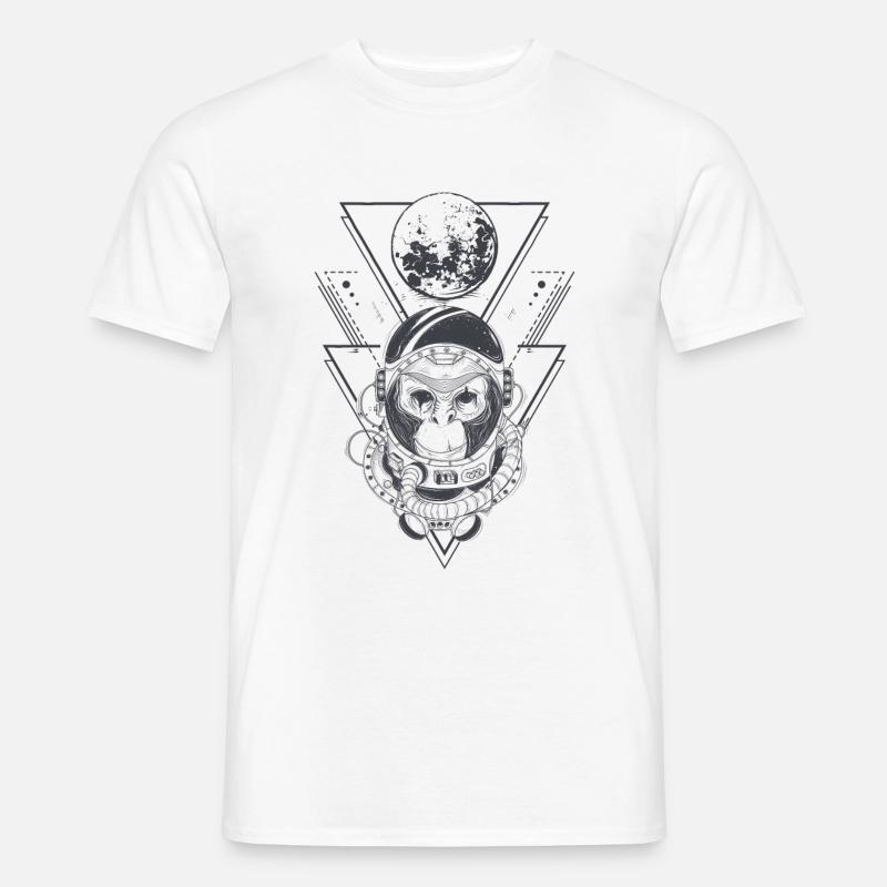 Astronautenaffe-T-Shirt - Männer T-Shirt - Weiß