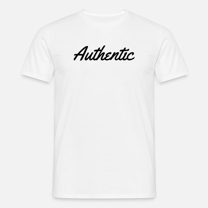 authentic - Männer T-Shirt - Weiß
