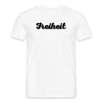 Freiheit - Männer T-Shirt - Weiß - Vorne - AI Model Male 178 dark (178cm)