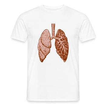 Lung: O - Men's T-Shirt - white - Front - AI Model Male 178 dark (178cm)