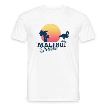 Malibu Sunset - T-shirt homme - blanc - Devant - AI Model Male 178 dark (178cm)