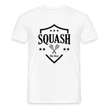 Squash / Sport - Männer T-Shirt - Weiß - Vorne - AI Model Male 178 dark (178cm)