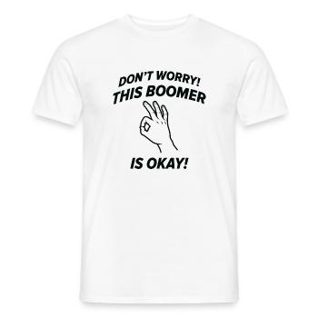 This Boomer Is Okay - Men's T-Shirt - white - Front - AI Model Male 178 dark (178cm)