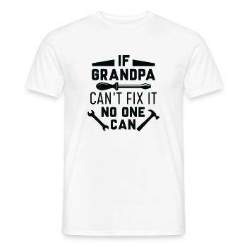 Si grand-père ne peut pas le réparer, personne ne peut le faire - T-shirt homme - blanc - Devant - AI Model Male 178 dark (178cm)