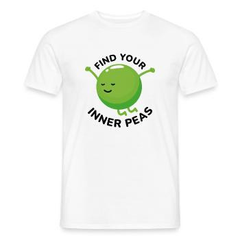 Finde deine inneren Erbsen - Männer T-Shirt - Weiß - Vorne - AI Model Male 178 dark (178cm)