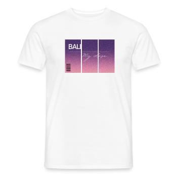 Bali, my love. Souvenir WITH GPS data - Men's T-Shirt - white - Front - AI Model Male 178 dark (178cm)