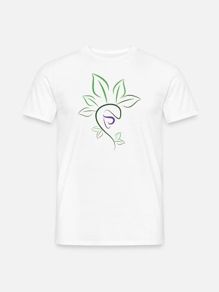 Pflanzen Kontur - Männer T-Shirt - Weiß
