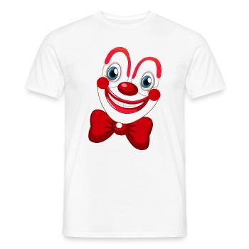 Clown,Carnaval,Visage de Clown,Carnaval,Helau - T-shirt homme - blanc - Devant - AI Model Male 178 dark (178cm)