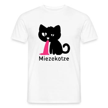 Miezekotze - Männer T-Shirt - Weiß - Vorne - AI Model Male 178 dark (178cm)