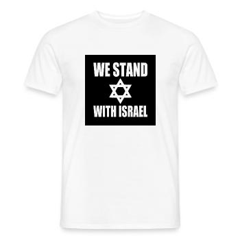 We stand with israel - T-shirt homme - blanc - Devant - AI Model Male 178 dark (178cm)