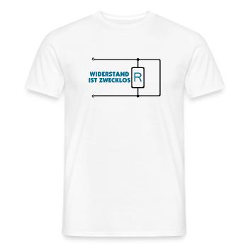 La résistance est futile - T-shirt homme - blanc - Devant - AI Model Male 178 dark (178cm)