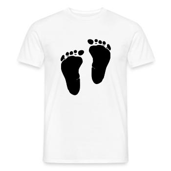 Mensch - Abdruck Füße - Männer T-Shirt - Weiß - Vorne - AI Model Male 178 dark (178cm)