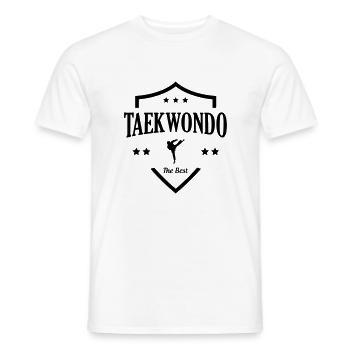 Taekwondo / Taekwondoin / Tae kwon do / Fight - T-shirt homme - blanc - Devant - AI Model Male 178 dark (178cm)