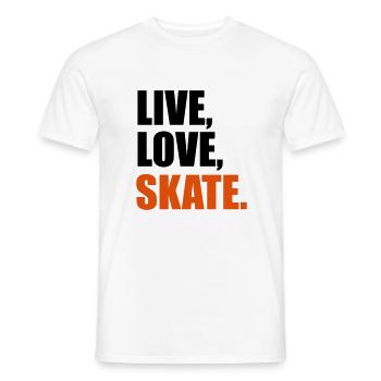 skateboard - Camiseta hombre - blanco - delante - AI Model Male 178 dark (178cm)